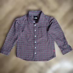 ノースフェイス130TheNorthFace チェック柄長袖シャツ ブラウスのサムネイル