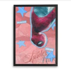 Immediate shipping. Spider-Man poster, framed, A4 size, for interior decoration. (Overseas interior design)
