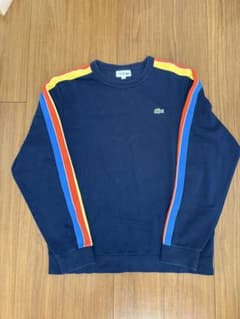 【ゆうあい様専用】LACOSTE ネイビー ストライプ トレーナー Mのサムネイル