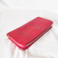 DOUBLEDAY ラウンドファスナー ロングウォレット 赤・レッド - メルカリ