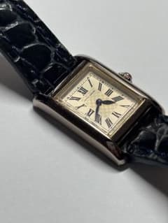 ブラックレザー腕時計 電池交換済み　ゴールドunited arrows