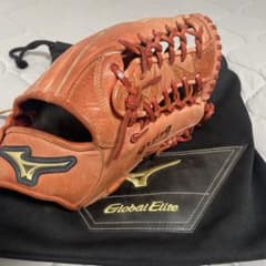 ミズノ グローバルエリート　大幅値下げ！　　軟式グローブ 外野用型付けのサムネイル