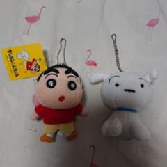 크레용 신짱 신짱 시로 봉제인형 마스코트 2개 세트