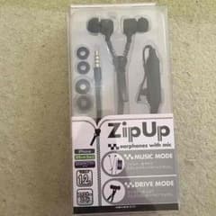 イヤフォン iPhone スマホ 3.5ミリ Zip Up 1.2mmのサムネイル