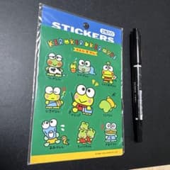 未使用品　サンリオ　けろけろけろっぴ　ステッカー 2枚入り　旧ロゴ　1994年 未使用品 サンリオ けろけろけろっぴ ステッカー 2枚入り 旧ロゴ 1994