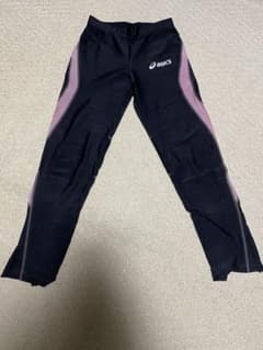 asics トレーニングタイツ グレー/ピンクレディースMのサムネイル