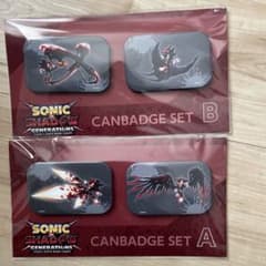 【ソニック】ソニック×シャドウ　ジェネレーションズ　缶バッチ2個セットA、B