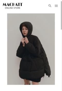 マチャットmachattアノラックダウンコート ブラック - メルカリ