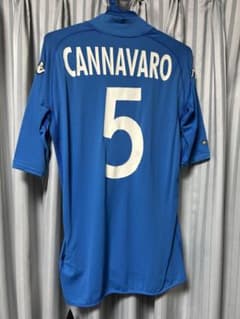 イタリア代表ユニフォーム　ホーム Lサイズ 5カンナバーロ　Kappaタグ付