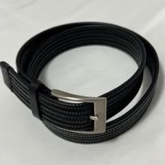 Theory セオリー 現行 ベルト 黒 レザー メッシュ 編み込み - メルカリ
