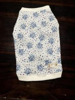 犬服 ブルー系柄入り接触冷感タンクトップ ✩.*˚のサムネイル