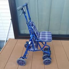 【美品動作良好】島製作所 Sunny Walker シルバーカー 座面付きのサムネイル