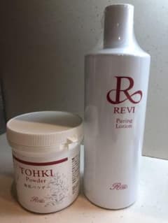 REVI　陶肌パウダー100ｇピユアリングローション500mlセット価格 REVI 陶肌パウダー100gピユアリングローション500mlセット価格 - メルカリ