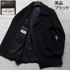 ☆極美品■ロロピアーナ■ブルックス ブラザーズ■ウールコート■L■ネイビー☆ 極美品】ブルックスブラザーズ×ロロピアーナ ピーコート ウール