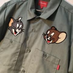 supreme tom&jerry work shirt グリーンのサムネイル