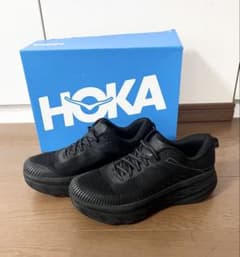 美品HOKA BONDI 7 ホカオネオネ ボンダイ7 ワイド ブラック 27 