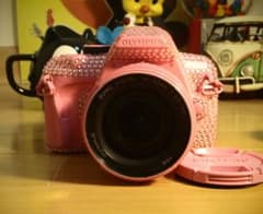 OLYMPUS オリンパス E-420 デジタル 一眼レフ カメラ ピンク　デコのサムネイル