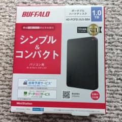 BUFFALO ポータブルハードディスク 1TB キャリングケース付きのサムネイル