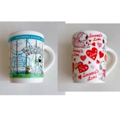 USJスヌーピー SNOOPY 青赤 マグカップ 2個セットのサムネイル