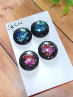 レジンピアス2点セット✤キラキラシェルのサムネイル