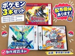 骸*様 ポケモン オメガルビー ポケモンX ホワイト2 3本セット 動作確認