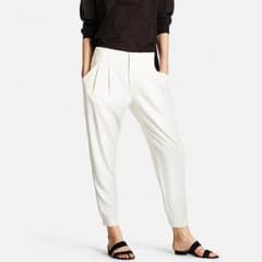 新品 UNIQLO ドレープ ジョガーパンツ ストライプのサムネイル