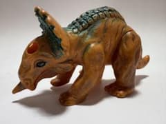 当時物 レトロ マルサン 恐竜100万年 トリケラトプス ソフビ ※難有り