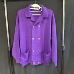 GIANNI VERSACE ニット カーディガン パープルのサムネイル