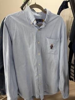 POLO RALPH LAUREN ポロベア 長袖シャツ ライトブルー Lのサムネイル