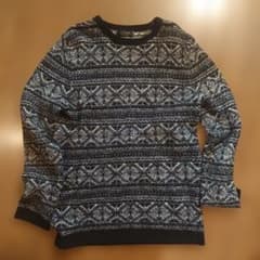 ZARA MAN 幾何学模様 ニットセーター Mのサムネイル