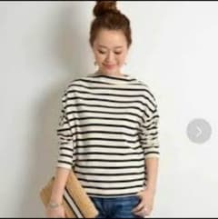 みー様専用 ボーダー ボトルネック 七分袖カットソーのサムネイル
