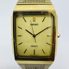 ✨SEIKO✨セイコー✨5E61-5A00✨DOLCE✨ゴールド文字盤✨腕時計