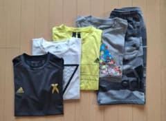 adidas 160cm 5点セット ハーフパンツ Tシャツのサムネイル
