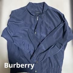 美品BURBERRY GOLFブルゾン LL ネイビー 刺繍ロゴ スイングトップ