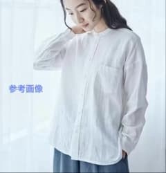 中川政七商店 リネン ガーゼシャツ ブラウス ノーカラー バンドカラー 日本製 中川政七商店 綿麻ガーゼの休日シャツ ホワイト - メルカリ
