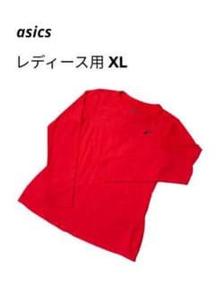 【美品】asics アシックス 長袖Tシャツ 蛍光色 スポーツ用 XLのサムネイル