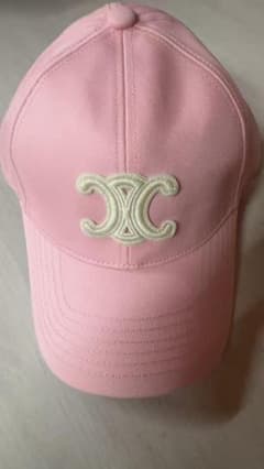 CELINE ピンク ベースボールキャップ セリーヌキャップ - メルカリ