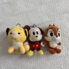 디즈니 봉제인형 키링 3 점 세트