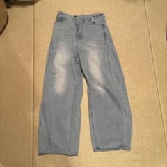 ライトブルー ワイドレッグデニムのサムネイル