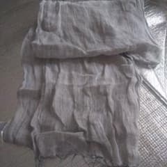 グレーのコットンガーゼ生地