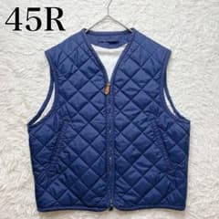 美品✨45R キルティング 中綿 ダウンベスト 馬革ファスナー プリマ