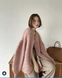 COLOR MOHAIR SHAGGY CARDIGAN サイズ２のサムネイル