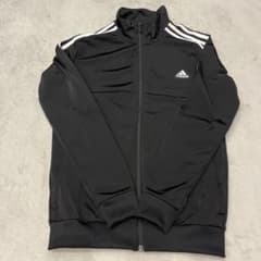 ら*ろ様 adidas 黒 ジップアップジャケットのサムネイル