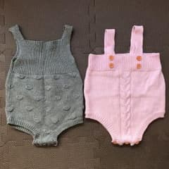 ニットロンパース ＊２枚セット  70のサムネイル