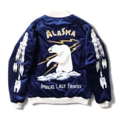 HOUSTON 別珍スカジャン ALASKA柄 スーベニア 51521 NVXL - メルカリ