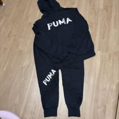 PUMA ブラック スウェットセットアップ　ジャージのサムネイル