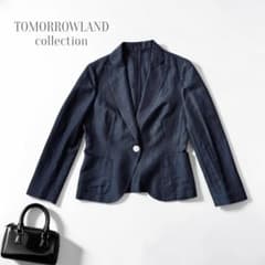 TOMORROWLAND collection ジャケット 黒 40 M 絹麻綿 - メルカリ
