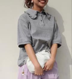 【美品】gypsohila 　ジプソフィア　ポロシャツ　グレー 美品】gypsohila ジプソフィア ポロシャツ グレー - メルカリ