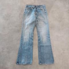 リーバイス517 W29 フレア 鬼ヒゲ ハチノス 青 古着 80s USA製