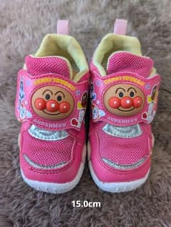 ★お値下げしました★アンパンマン　スニーカー　靴　15cm 女の子　双子のサムネイル